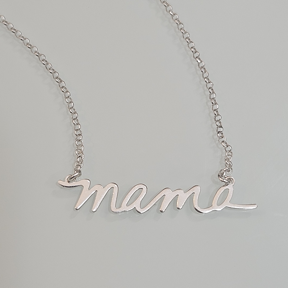 Dyadema Mama 925 Italy Necklace 18.5" Necklace + 2" Extender Sterling Silver